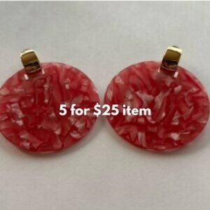 Elegant Pink and Gold Earrings